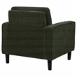 Pemberly Row Transitional Fabric Track Arm Accent Chair in Matcha Green