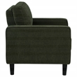 Pemberly Row Transitional Fabric Track Arm Accent Chair in Matcha Green
