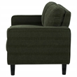 Pemberly Row Upholstered Fabric Track Arm Loveseat in Matcha Green