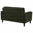 Pemberly Row Upholstered Fabric Track Arm Loveseat in Matcha Green