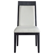 Pemberly Row 5-Piece Wood Extension Leaf Dining Table Set in Black/Ivory