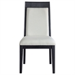Pemberly Row 7-Piece Wood Extension Leaf Dining Table Set in Black/Ivory