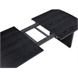 Pemberly Row 9-Piece Wood Extension Leaf Dining Table Set in Black/Ivory