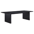 Pemberly Row 9-Piece Wood Extension Leaf Dining Table Set in Black/Ivory
