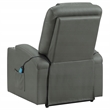 Pemberly Row Transitional Faux Leather Power Lift Massage Recliner in Gray