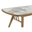 Pemberly Row 7-Piece Wood & Fabric Dining Set in Weathered Natural/Gray