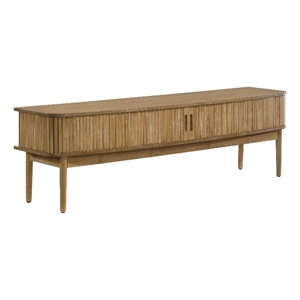 Pemberly Row Wood TV Stand for TVs up to 77&quot in Weathered Natural Brown