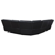 Pemberly Row 3-Piece Leather Dual Power Reclining Sectional Sofa in Black