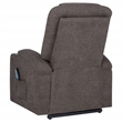 Pemberly Row Transitional Chenille Power Lift Massage Chair in Brown