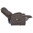 Pemberly Row Transitional Chenille Power Lift Massage Chair in Brown