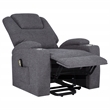 Pemberly Row Transitional Chenille Power Lift Massage Chair in Dark Gray