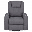 Pemberly Row Transitional Chenille Power Lift Massage Chair in Dark Gray