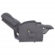Pemberly Row Transitional Chenille Power Lift Massage Chair in Dark Gray