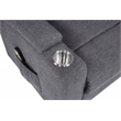Pemberly Row Transitional Chenille Power Lift Massage Chair in Dark Gray