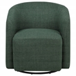 Pemberly Row Transitional Fabric Swivel Accent Chair in Green