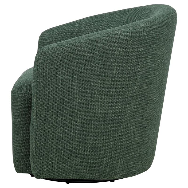Pemberly Row Transitional Fabric Swivel Accent Chair in Green