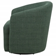 Pemberly Row Transitional Fabric Swivel Accent Chair in Green