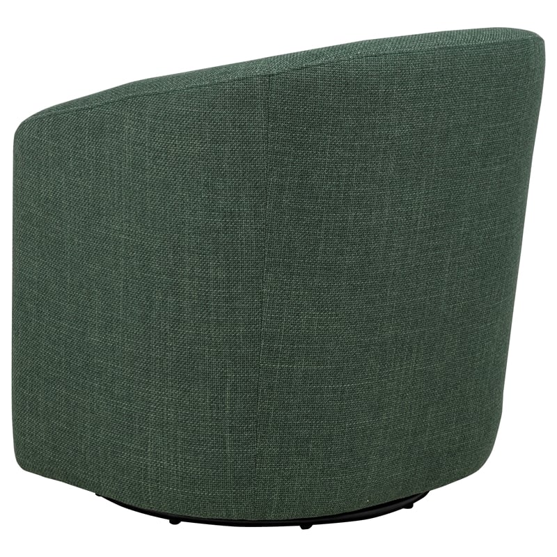 Pemberly Row Transitional Fabric Swivel Accent Chair in Green