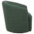 Pemberly Row Transitional Fabric Swivel Accent Chair in Green