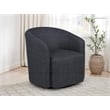Pemberly Row Transitional Fabric Swivel Accent Chair in Anthracite Gray