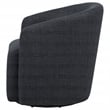 Pemberly Row Transitional Fabric Swivel Accent Chair in Anthracite Gray