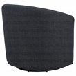 Pemberly Row Transitional Fabric Swivel Accent Chair in Anthracite Gray