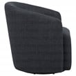 Pemberly Row Transitional Fabric Swivel Accent Chair in Anthracite Gray