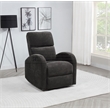 Pemberly Row Transitional Fabric Power Recliner Chair in Charcoal Gray