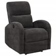 Pemberly Row Transitional Fabric Power Recliner Chair in Charcoal Gray