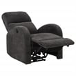 Pemberly Row Transitional Fabric Power Recliner Chair in Charcoal Gray