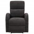 Pemberly Row Transitional Fabric Power Recliner Chair in Charcoal Gray