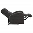 Pemberly Row Transitional Fabric Power Recliner Chair in Charcoal Gray