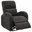 Pemberly Row Transitional Fabric Power Recliner Chair in Charcoal Gray
