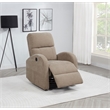 Pemberly Row Transitional Fabric Power Recliner Chair in Camel