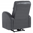 Pemberly Row Upholstered Faux Leather Power Recliner Chair in Grey