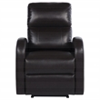 Pemberly Row Upholstered Faux Leather Power Recliner Chair in Brown