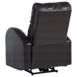 Pemberly Row Upholstered Faux Leather Power Recliner Chair in Brown