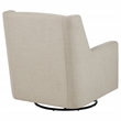 Pemberly Row Upholstered Fabric Swivel Glider Arm Chair in Latte