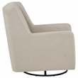 Pemberly Row Upholstered Fabric Swivel Glider Arm Chair in Latte