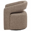 Pemberly Row Contemporary Fabric Swivel Accent Chair in Rocky Road Brown