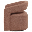 Pemberly Row Contemporary Fabric Swivel Accent Chair in Berry