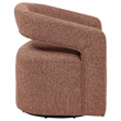 Pemberly Row Contemporary Fabric Swivel Accent Chair in Berry