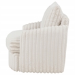 Pemberly Row Transitional Corduroy Fabric Swivel Accent Arm Chair in Ivory