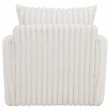 Pemberly Row Transitional Corduroy Fabric Swivel Accent Arm Chair in Ivory