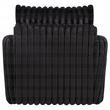 Pemberly Row Transitional Corduroy Fabric Swivel Accent Arm Chair in Black