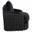 Pemberly Row Transitional Corduroy Fabric Swivel Accent Arm Chair in Black