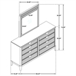 Pemberly Row 8-Drawer Fluted Dresser with Beveled Mirror in Black