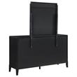 Pemberly Row 8-Drawer Fluted Dresser with Beveled Mirror in Black