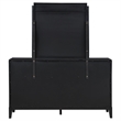 Pemberly Row 8-Drawer Fluted Dresser with Beveled Mirror in Black