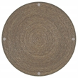 Pemberly Row Round Woven Rattan & Seagrass Accent Side Table in Light Brown